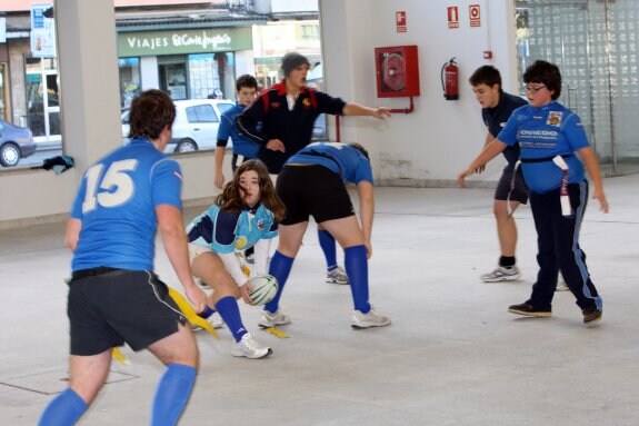 Una actividad deportiva infantil en Siero. 