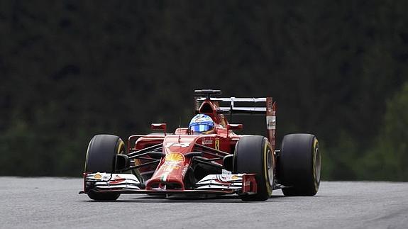 Fernando Alonso, el el circuito de Spielberg. 