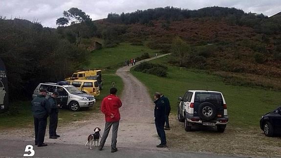 Despliegue en la zona en la que se efectuó la búsqueda. 