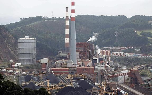 Instalaciones de la central térmica de Aboño.