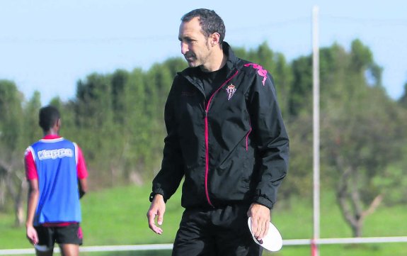 Tomás Hervás, durante un entrenamiento esta semana. 