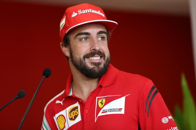 Fernando Alonso, hoy, en el circuito de Interlagos, en Brasil.