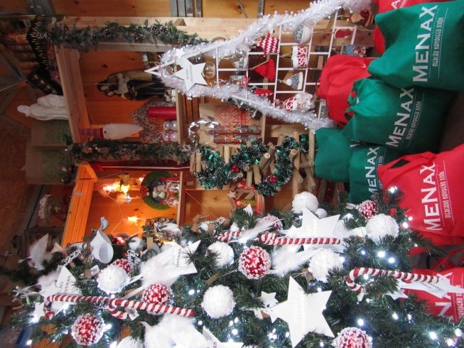 Caseta del mercado navideño. 