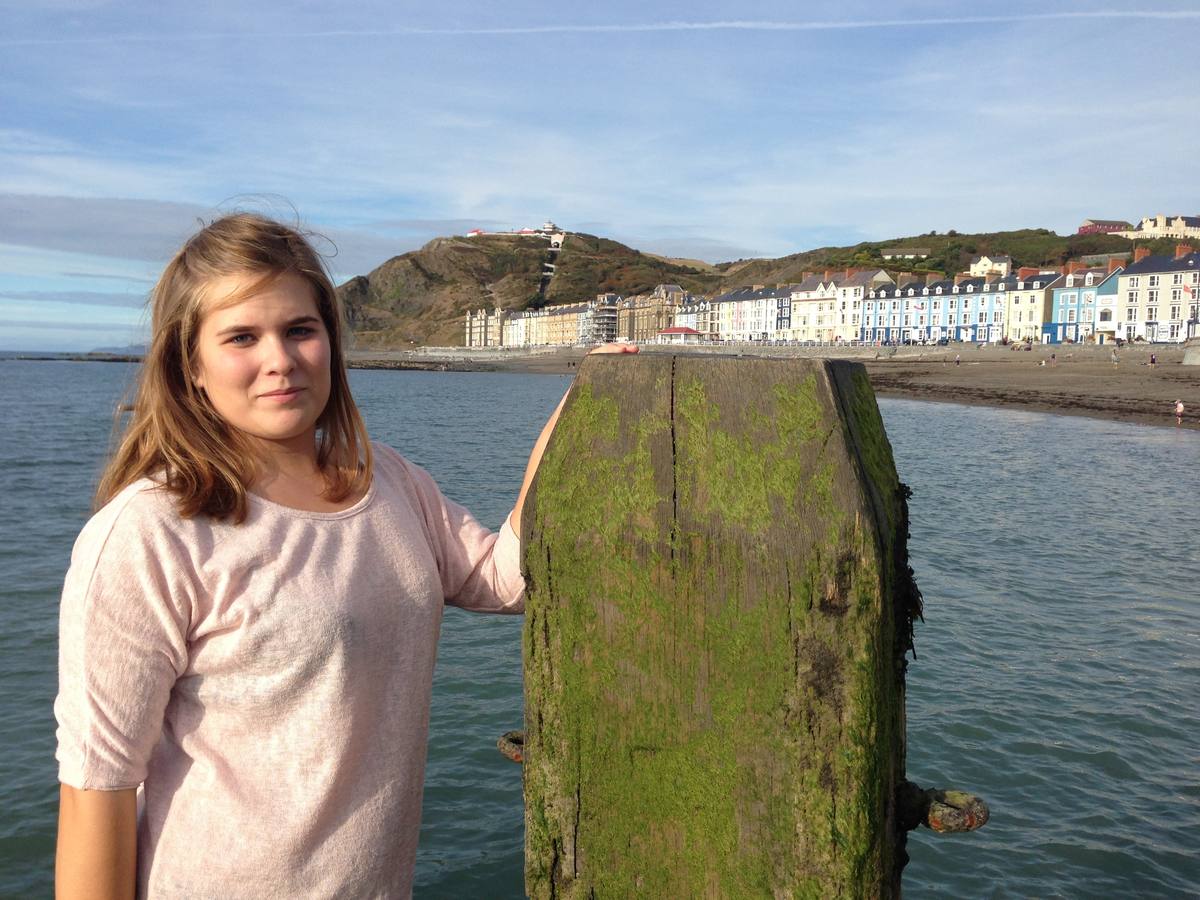 Olaya Carbajal García, en Aberystwyth. 