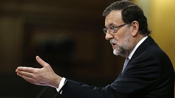 Mariano Rajoy, esta mañana en el Congreso.