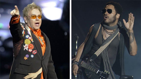Elton John y Lenny Kravitz, dos de los platos fuertes del verano gijonés en lo que se refiere a conciertos.