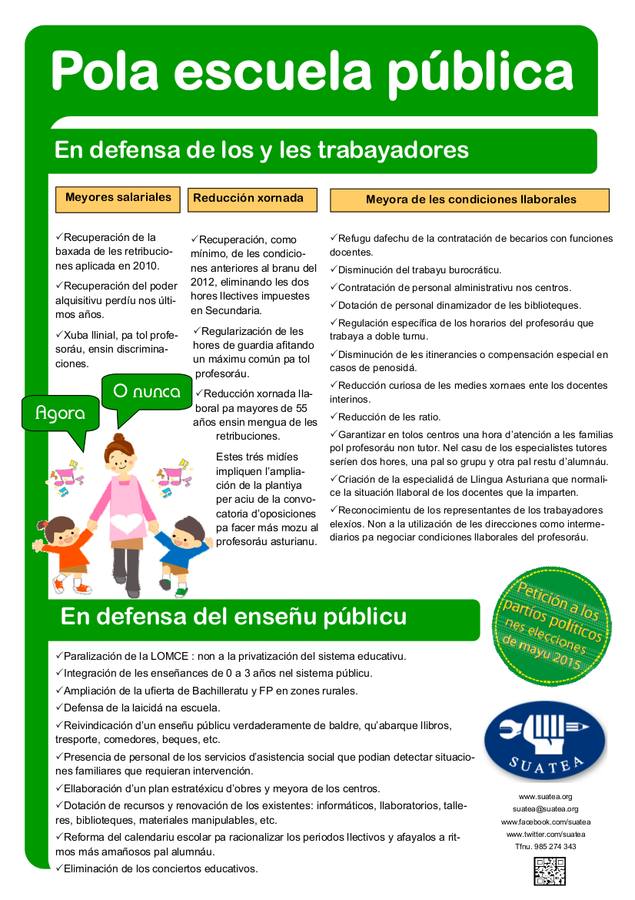 Cartel elaborado por el sindicato para su campaña.