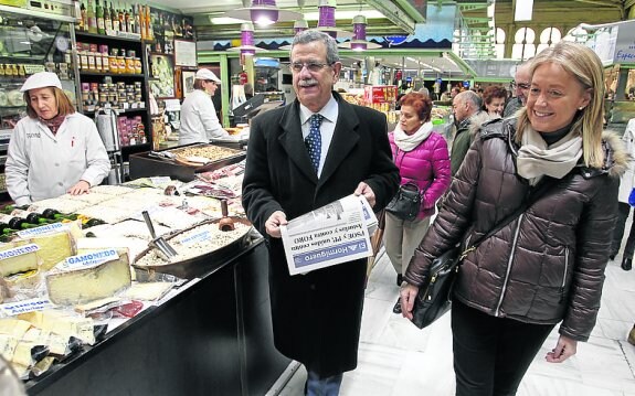 Caicoya y Coto, ayer, en El Fontán. 