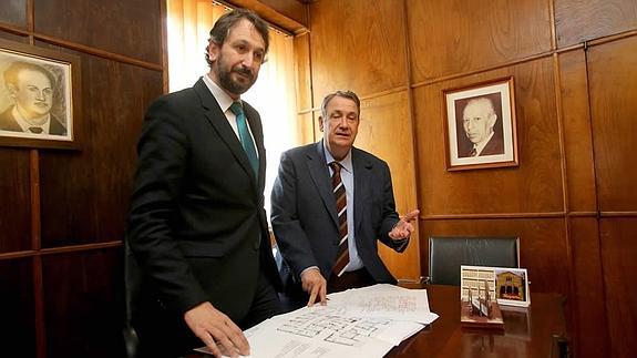 José Luis y José Ramón Campos, consejero delegado y fundador del Instituto Gerontológico. 