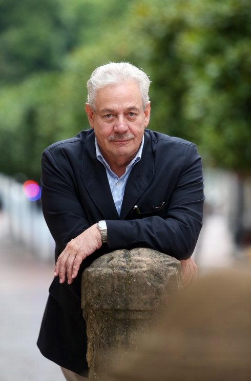 Gonzalo Celorio, ayer, a su llegada a Oviedo. 