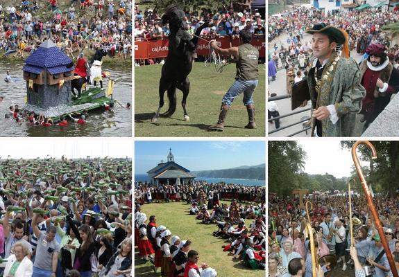 El Descenso del Nalón, la Fiesta del Asturcón, el Desembarco de Carlos V, la Fiesta de la Sidra, La Regalina y San Timoteo.