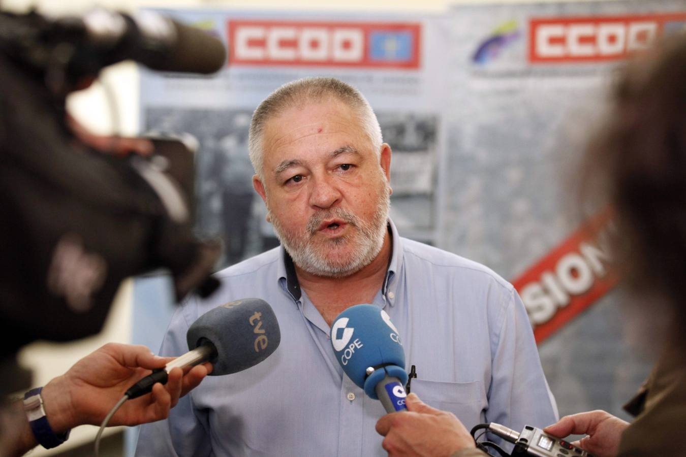 El secretario general de CCOO Asturias, Antonio Pino. 