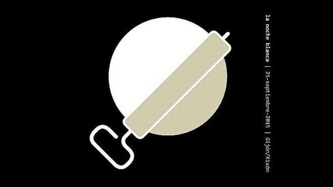 Cartel de la Noche Blanca de Gijon, obra de Juan Jareño.