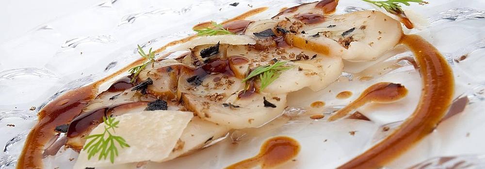 Postre con manzanas asturianas de Casa Marcial.