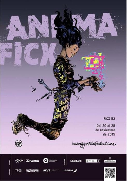 Cartel de AnimaFicx 2015 firmado por Paul Pope. 
