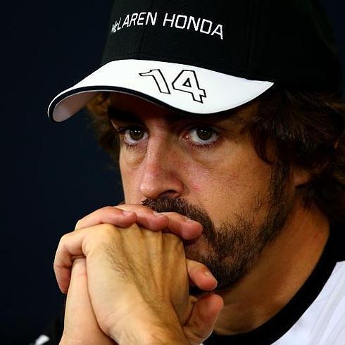 Fernando Alonso, durante la rueda de prensa ofrecida hoy en México. 