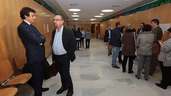 Francisco González, esta mañana en los juzgados de Avilés. 