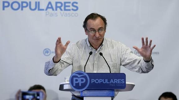 Alfonso Alonso, hoy, en San Sebastián.