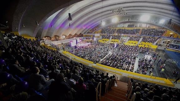 El Palacio de los Deportes de Oviedo, abarrotado.