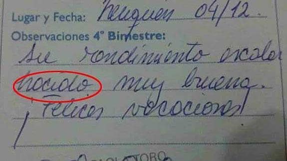 La profesora de lengua que escribió 'hacido'