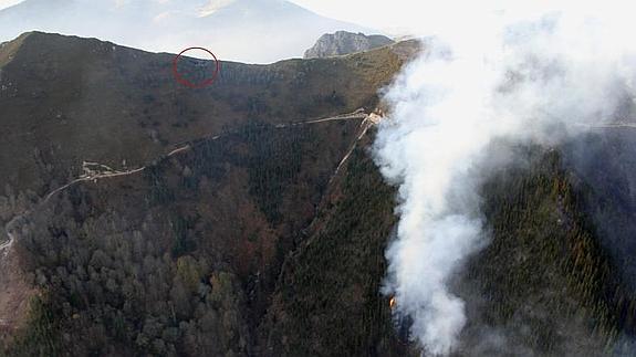 Parres, afectado por el fuego el pasado 23 de diciembre. 