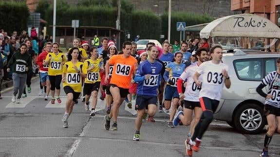 Un momento de la carrera disputada hoy en Morcín.