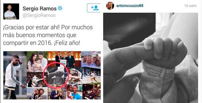 Sergio Ramos confunde a su hijo con el de Messi