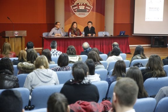 Acto celebrado ayer en el IES Sánchez Lastra 