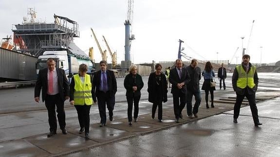 Belén Fernández visitó las instalaciones portuarias esta mañana.