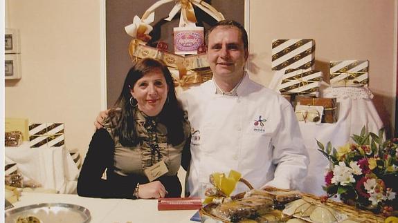 La pareja, en un acto gastronómico celebrado en Avilés. 