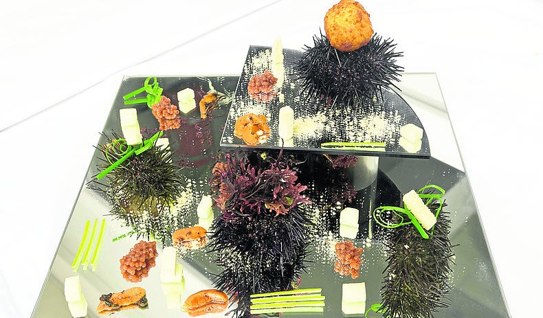 Croquetas de oricio y manzana