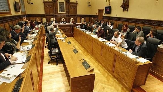 Un momento del Pleno de esta tarde.