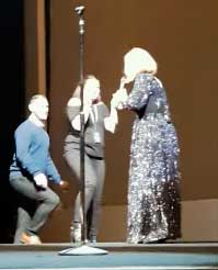 Adele detiene un concierto por una petición de mano