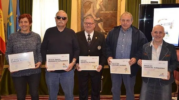 María Ángeles García, Jesús Rodrigo, Miguel Armesto, Aquilino Castaño y Ángeles Carbajal. 