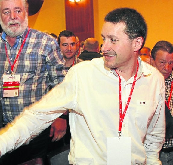 Javier Fernández Lanero, ayer, durante el cónclave.
