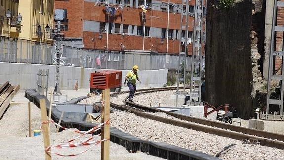 Trabajos del soterramiento de Langreo.