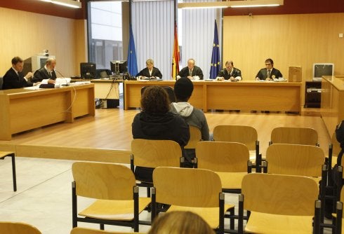 Lamine K., ayer, en la Audiencia Provincial. 