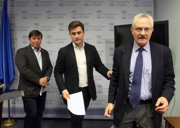 Celso Ordiales, José María Pérez y Antonio Trevín. 