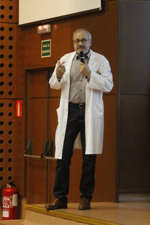 Manuel Valledor, ayer en el San Agustín. 