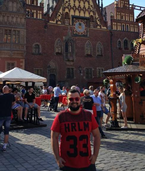 El poleso Daniel García García, en Polonia.