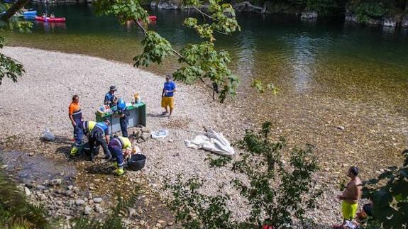 Cangas de Onís cierra cuatro chiringuitos ilegales situados en la orilla del río Sella