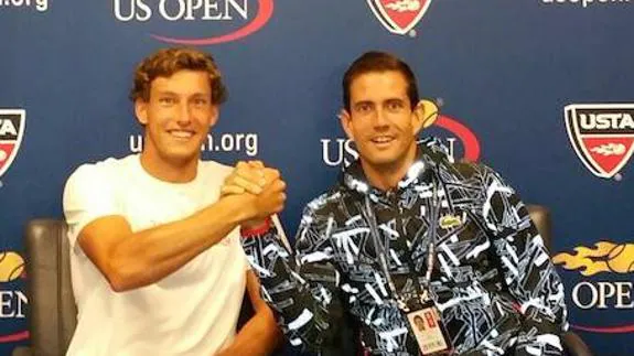 Pablo Carreño y Guillermo García-López tras alcanzar las semifinales en el Open USA.
