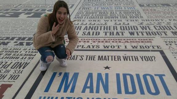 Claudia Menéndez, en Manchester. 