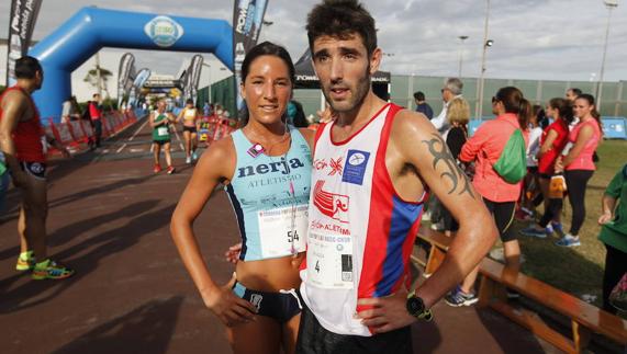 Alma Quintana y Raúl Álvarez, vencedores de la prueba.  