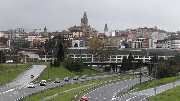 Corte en el acceso a la autopista 'Y' en Oviedo