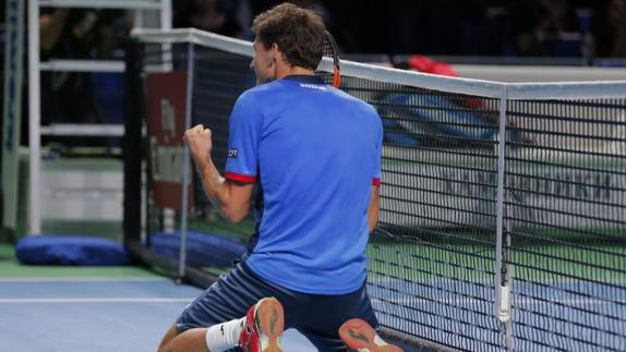 Pablo Carreño, celebrando el triunfo. 