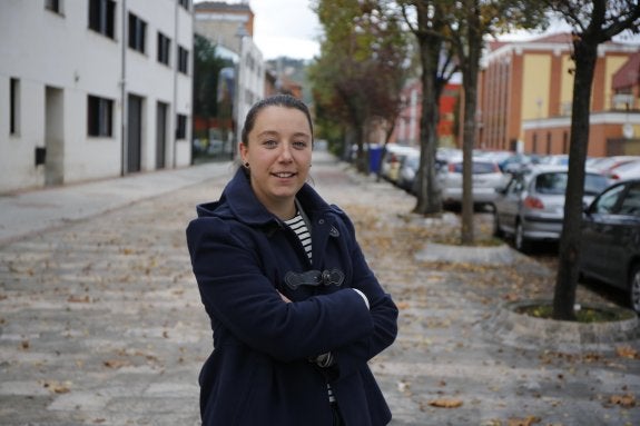 La joven emprendedora, ayer, tras conocer el premio. 