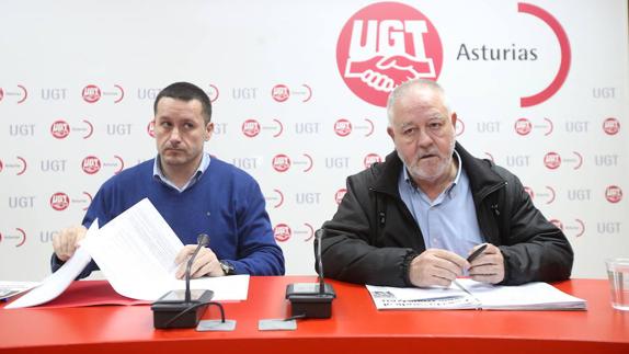 Fernández Lanero y Pino durante la rueda de prensa.