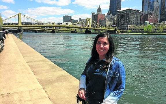 María José Fernández, en Pittsburg, donde vive desde hace cinco años.