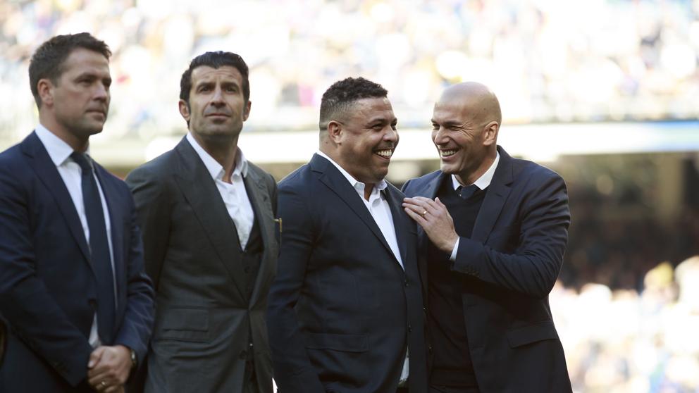 Michael Owen, Luis Figo, Ronaldo Nazario y Zinedine Zidane.